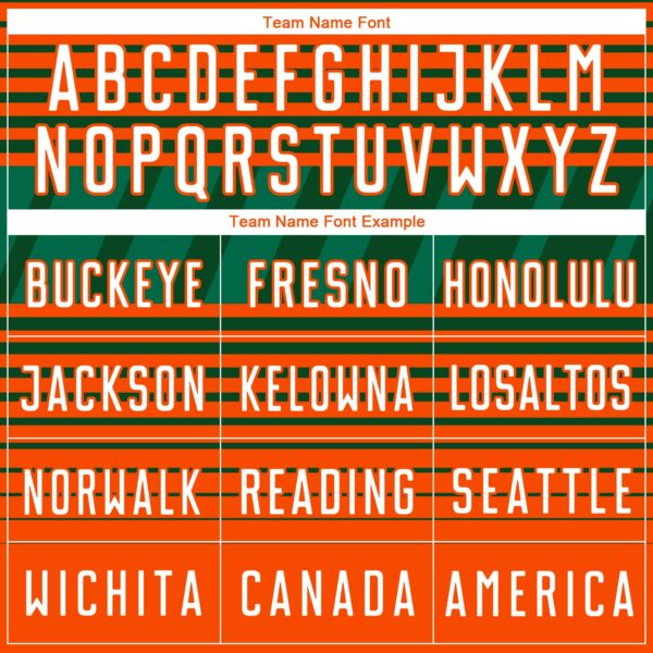 Custom Green Orange White-Kelly Green Gradient Horizontal Stripes Sublimation Soccer Uniform Jersey