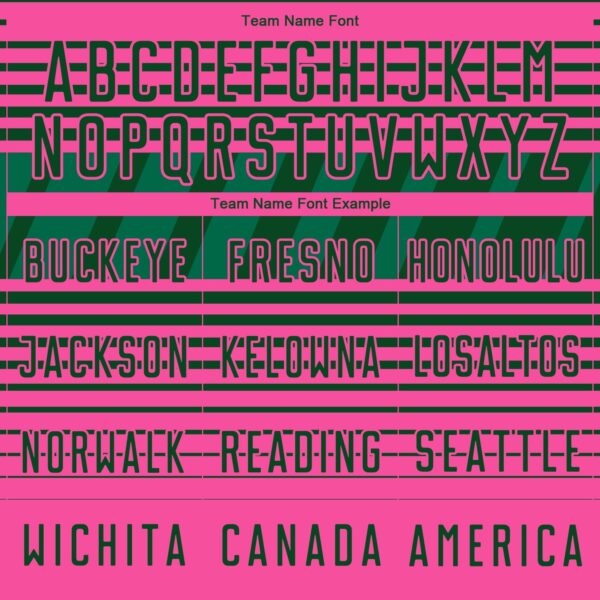 Custom Green Pink-Kelly Green Gradient Horizontal Stripes Sublimation Soccer Uniform Jersey