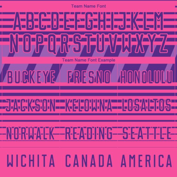 Custom Purple Pink-Medium Purple Gradient Horizontal Stripes Sublimation Soccer Uniform Jersey