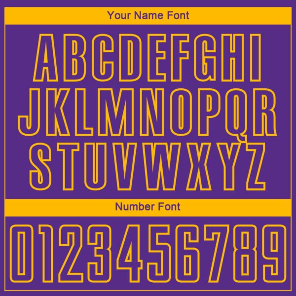 Custom Purple Gold-Medium Purple Gradient Horizontal Stripes Sublimation Soccer Uniform Jersey