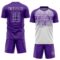 Custom Purple White-Medium Purple Gradient Horizontal Stripes Sublimation Soccer Uniform Jersey