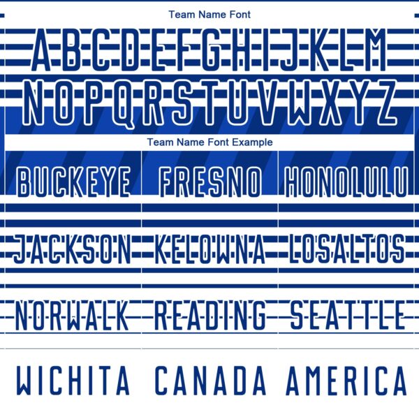 Custom Royal Thunder Blue-White Gradient Horizontal Stripes Sublimation Soccer Uniform Jersey