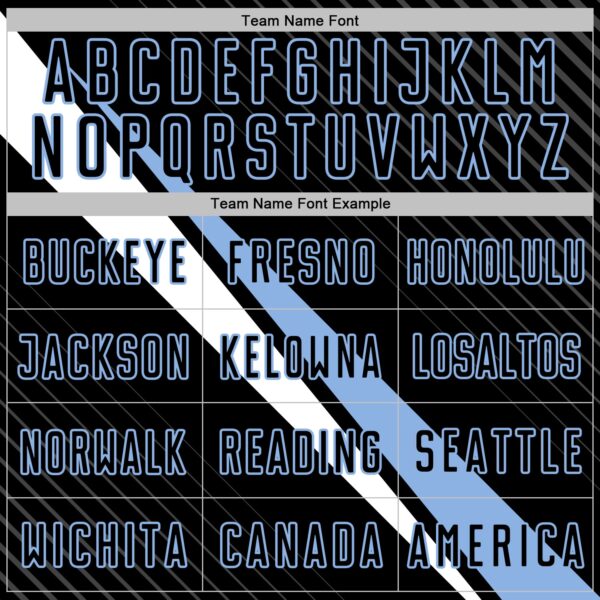 Custom Black Light Blue-White Diagonal Stripes Sports Sublimation Soccer Uniform Jersey