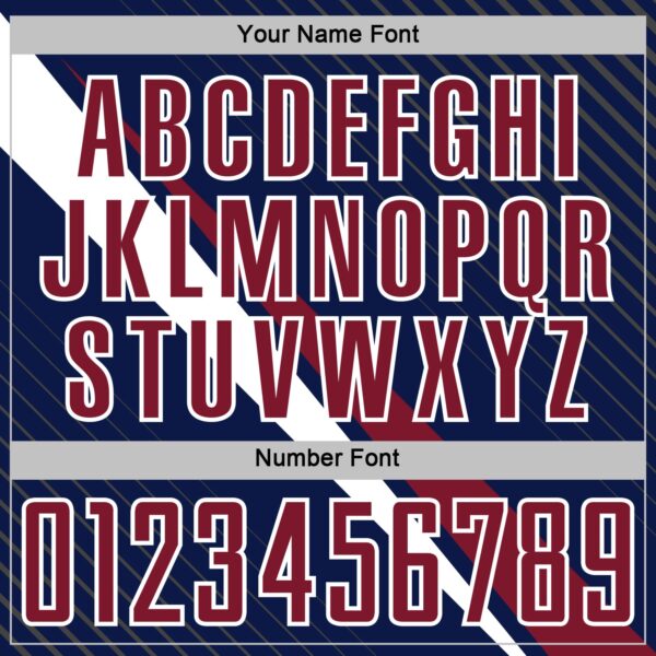 Custom Navy Crimson-White Diagonal Stripes Sports Sublimation Soccer Uniform Jersey