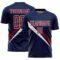Custom Navy Crimson-White Diagonal Stripes Sports Sublimation Soccer Uniform Jersey