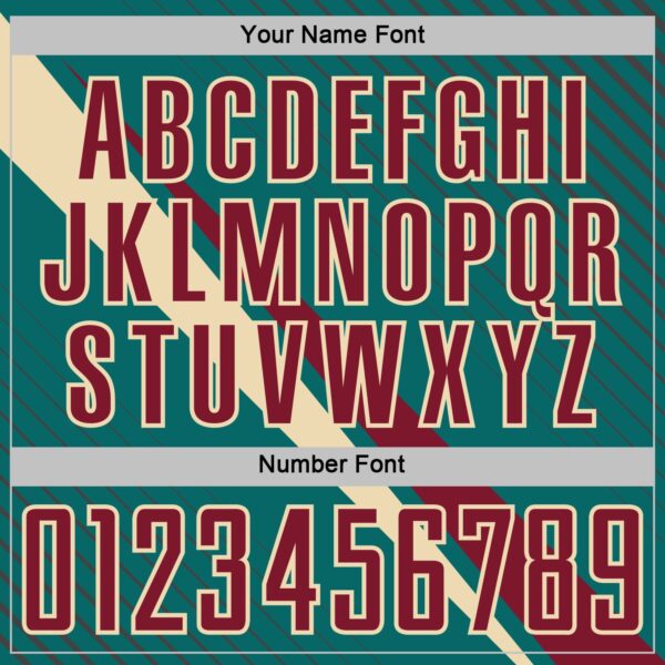 Custom Teal Crimson-Cream Diagonal Stripes Sports Sublimation Soccer Uniform Jersey