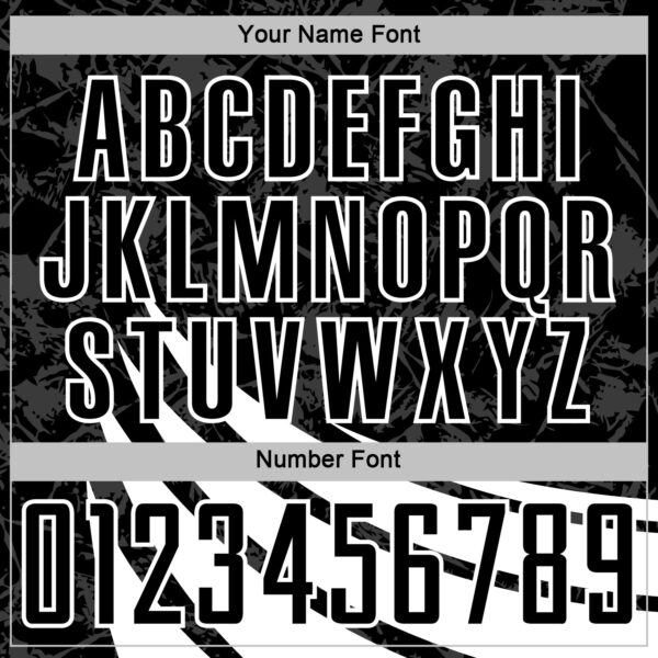 Custom Black White Distressed Diagonal Stripes Wind Shapes Sports Sublimation Soccer Uniform Jersey