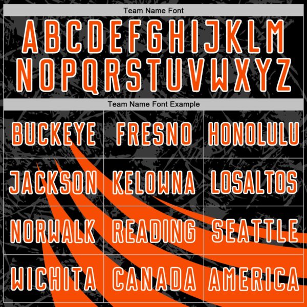 Custom Black Orange-White Distressed Diagonal Stripes Wind Shapes Sports Sublimation Soccer Uniform Jersey