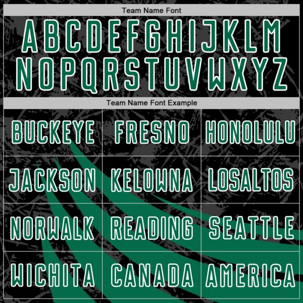 Custom Black Kelly Green-White Distressed Diagonal Stripes Wind Shapes Sports Sublimation Soccer Uniform Jersey