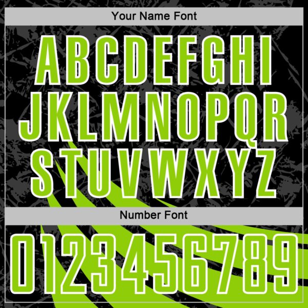 Custom Black Neon Green-White Distressed Diagonal Stripes Wind Shapes Sports Sublimation Soccer Uniform Jersey