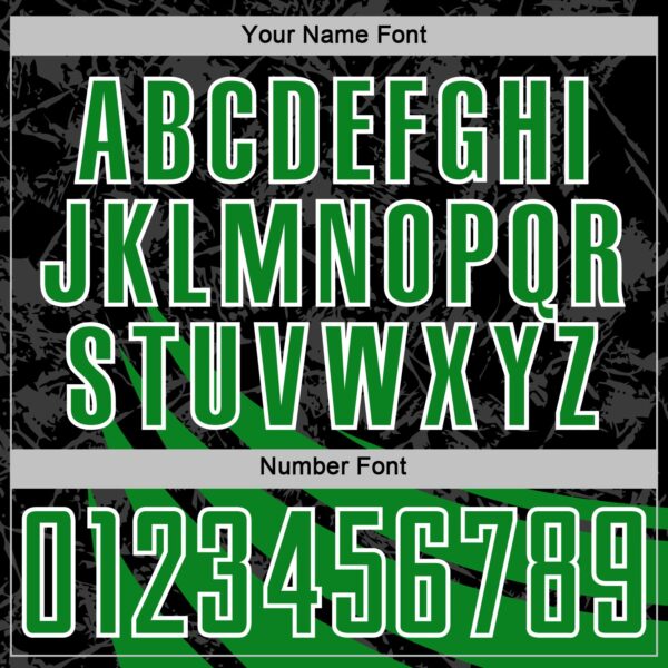 Custom Black Grass Green-White Distressed Diagonal Stripes Wind Shapes Sports Sublimation Soccer Uniform Jersey