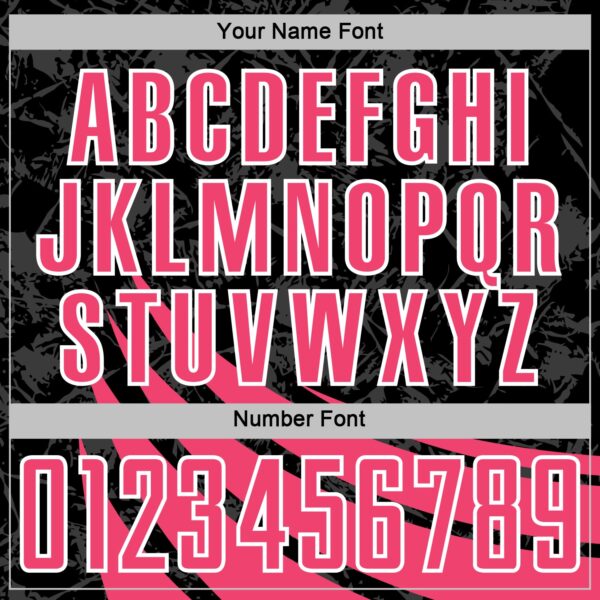 Custom Black Neon Pink-White Distressed Diagonal Stripes Wind Shapes Sports Sublimation Soccer Uniform Jersey