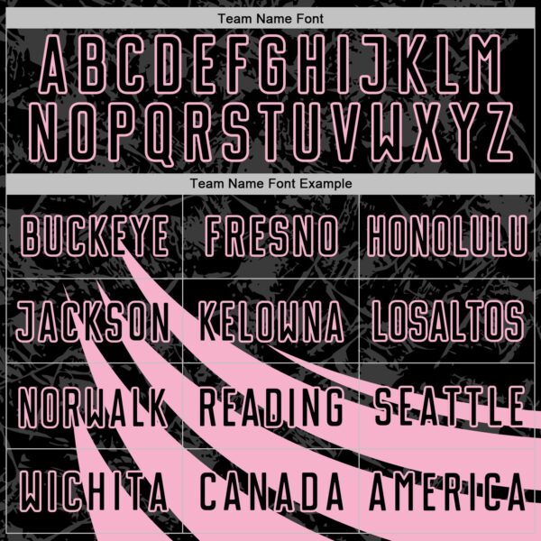 Custom Black Light Pink Distressed Diagonal Stripes Wind Shapes Sports Sublimation Soccer Uniform Jersey