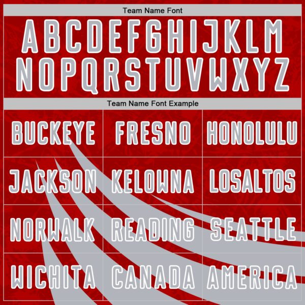 Custom Red Gray-White Distressed Diagonal Stripes Wind Shapes Sports Sublimation Soccer Uniform Jersey