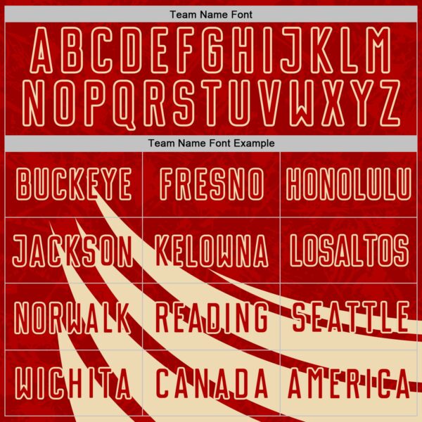 Custom Red Cream Distressed Diagonal Stripes Wind Shapes Sports Sublimation Soccer Uniform Jersey