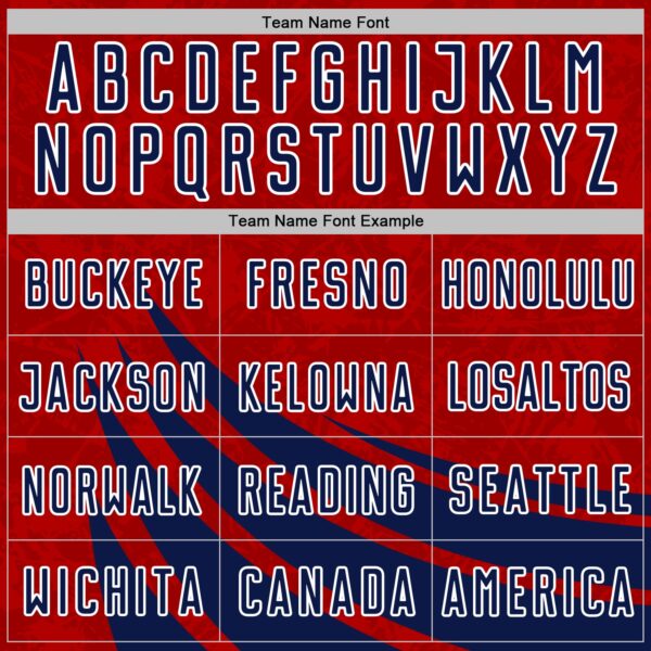 Custom Red Navy-White Distressed Diagonal Stripes Wind Shapes Sports Sublimation Soccer Uniform Jersey