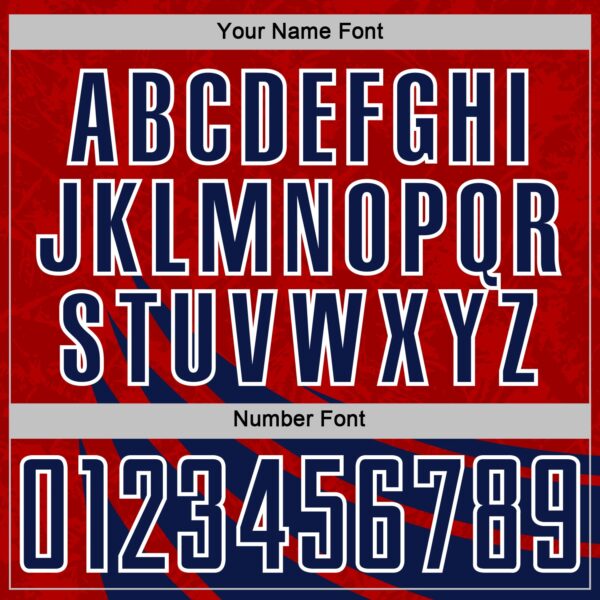 Custom Red Navy-White Distressed Diagonal Stripes Wind Shapes Sports Sublimation Soccer Uniform Jersey