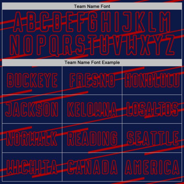 Custom Navy Red Diagonal Pinstripes Lines Sports Sublimation Soccer Uniform Jersey