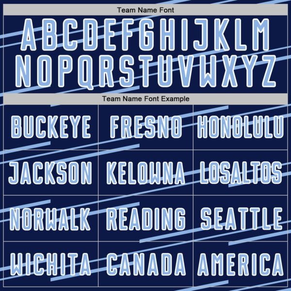 Custom Navy Light Blue-White Diagonal Pinstripes Lines Sports Sublimation Soccer Uniform Jersey