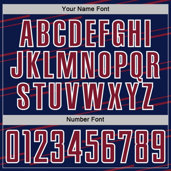 Custom Navy Crimson-White Diagonal Pinstripes Lines Sports Sublimation Soccer Uniform Jersey