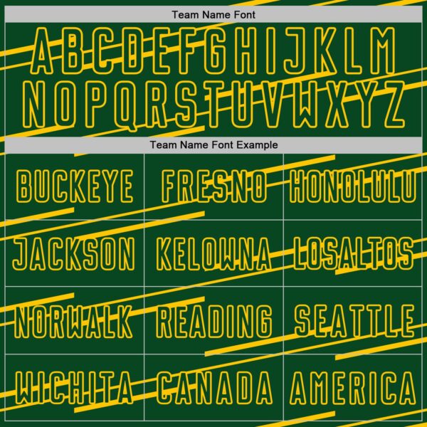 Custom Green Yellow Diagonal Pinstripes Lines Sports Sublimation Soccer Uniform Jersey