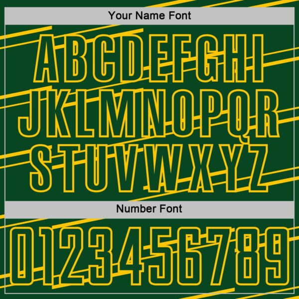 Custom Green Yellow Diagonal Pinstripes Lines Sports Sublimation Soccer Uniform Jersey