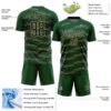 Custom Green Medium Pink Diagonal Pinstripes Lines Sports Sublimation Soccer Uniform Jersey