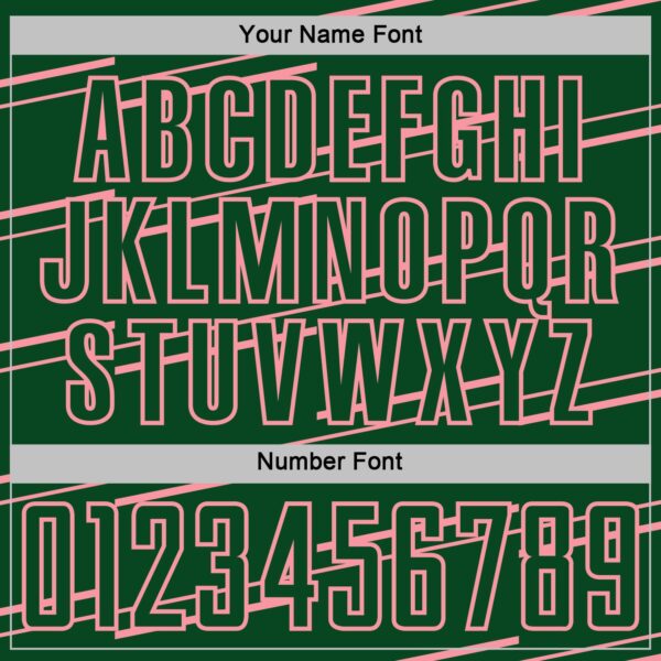 Custom Green Medium Pink Diagonal Pinstripes Lines Sports Sublimation Soccer Uniform Jersey