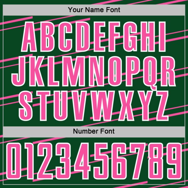 Custom Green Pink-White Diagonal Pinstripes Lines Sports Sublimation Soccer Uniform Jersey