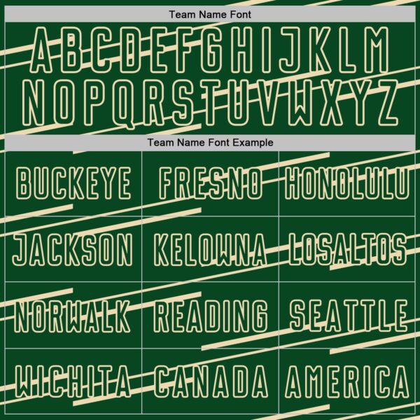 Custom Green Cream Diagonal Pinstripes Lines Sports Sublimation Soccer Uniform Jersey