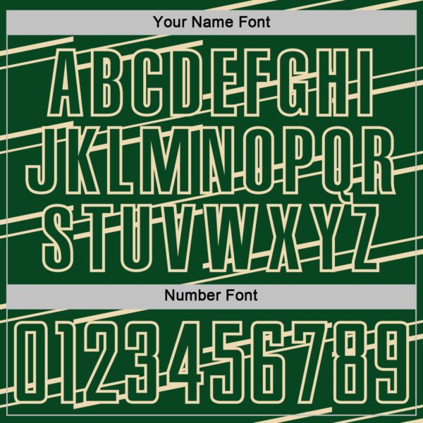 Custom Green Cream Diagonal Pinstripes Lines Sports Sublimation Soccer Uniform Jersey