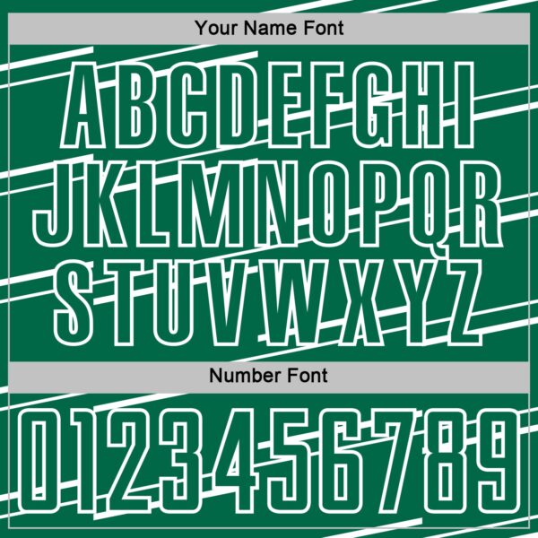 Custom Kelly Green White Diagonal Pinstripes Lines Sports Sublimation Soccer Uniform Jersey