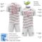 Custom White Crimson Diagonal Pinstripes Lines Sports Sublimation Soccer Uniform Jersey