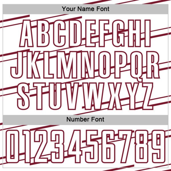 Custom White Crimson Diagonal Pinstripes Lines Sports Sublimation Soccer Uniform Jersey