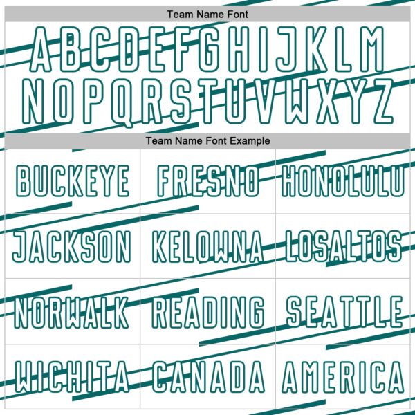 Custom White Teal Diagonal Pinstripes Lines Sports Sublimation Soccer Uniform Jersey