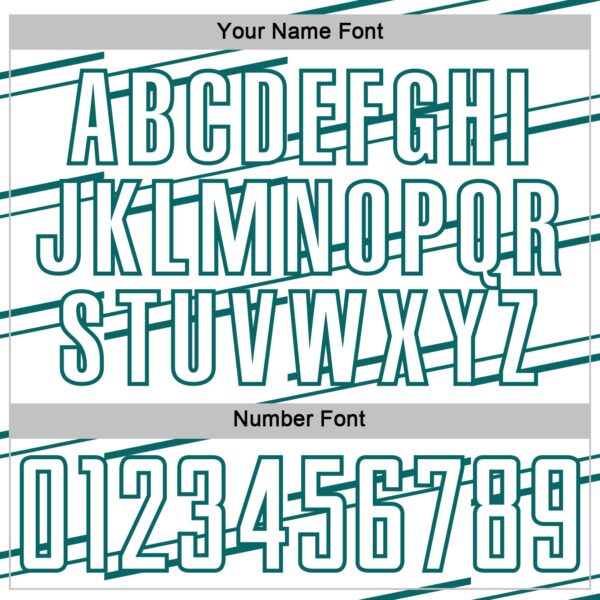 Custom White Teal Diagonal Pinstripes Lines Sports Sublimation Soccer Uniform Jersey