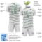 Custom White Green Diagonal Pinstripes Lines Sports Sublimation Soccer Uniform Jersey