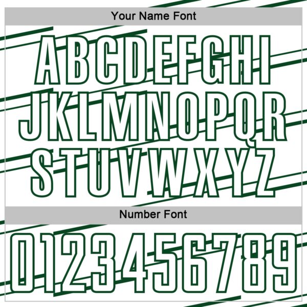 Custom White Green Diagonal Pinstripes Lines Sports Sublimation Soccer Uniform Jersey