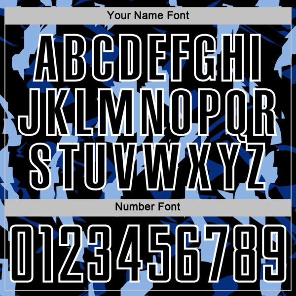 Custom Black White-Blue Geometric Camo Fragment Sports Sublimation Soccer Uniform Jersey