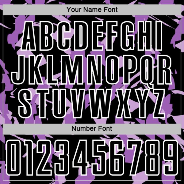Custom Black White-Purple Geometric Camo Fragment Sports Sublimation Soccer Uniform Jersey
