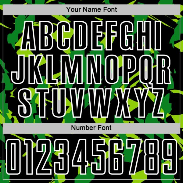 Custom Black White-Green Geometric Camo Fragment Sports Sublimation Soccer Uniform Jersey