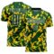 Custom Green White-Yellow Geometric Camo Fragment Sports Sublimation Soccer Uniform Jersey