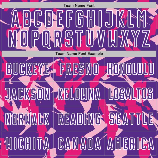 Custom Purple White-Pink Geometric Camo Fragment Sports Sublimation Soccer Uniform Jersey