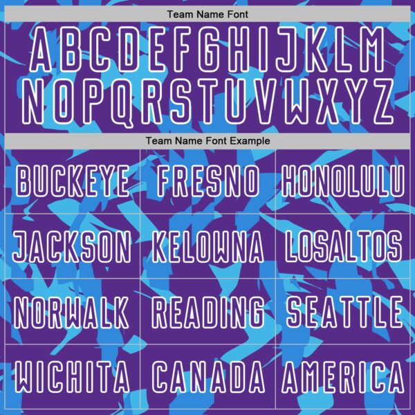 Custom Purple White-Blue Geometric Camo Fragment Sports Sublimation Soccer Uniform Jersey