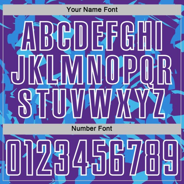 Custom Purple White-Blue Geometric Camo Fragment Sports Sublimation Soccer Uniform Jersey