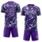 Custom Purple White-Kelly Green Geometric Camo Fragment Sports Sublimation Soccer Uniform Jersey