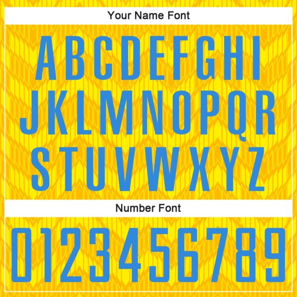 Custom Gold Powder Blue Red-Light Yellow Colombia Zigzag Pattern Sublimation Soccer Uniform Jersey