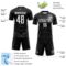 Custom Black White-Steel Gray Colombia Zigzag Pattern Sublimation Soccer Uniform Jersey