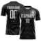 Custom Black White-Steel Gray Colombia Zigzag Pattern Sublimation Soccer Uniform Jersey
