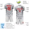Custom White Red Gray-Black Colombia Zigzag Pattern Sublimation Soccer Uniform Jersey